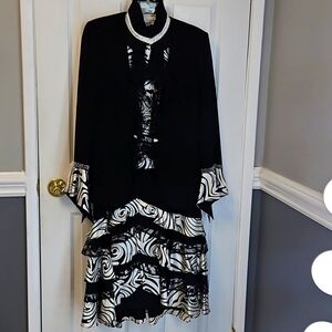 Louise Ricci 3 PC Skirt Church Suit